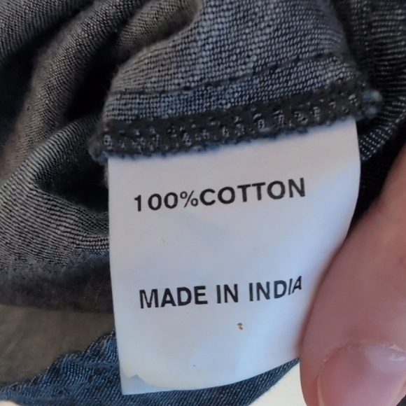 eShakti Navy Off-Shoulder Blouse - Picture 3 of 3